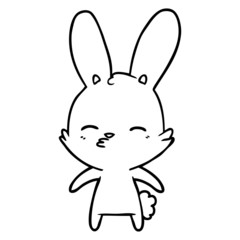 curious bunny cartoon