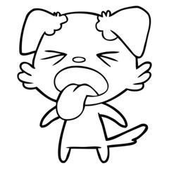 cartoon disgusted dog