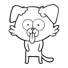 cartoon dog with tongue sticking out