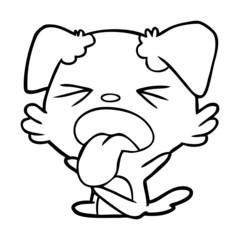 cartoon dog throwing tantrum