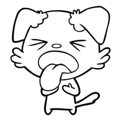 cartoon disgusted dog
