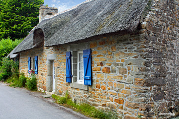 Fototapeta na wymiar Chaumière bretonne, Finistère, Bretagne