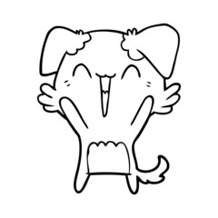 happy little dog cartoon