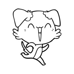 happy little dog cartoon