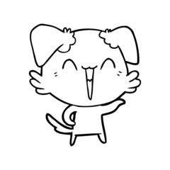 happy little dog cartoon