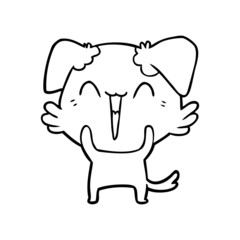 happy little dog cartoon