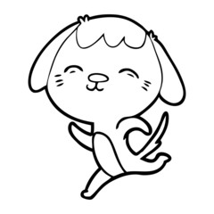 Obraz premium happy cartoon dog