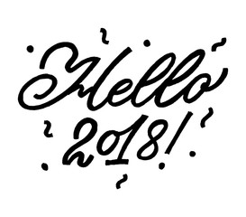 Hello 2018 lettering