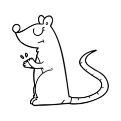 cartoon white mouse