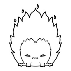 cartoon fire creature