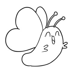 funny cartoon butterfly