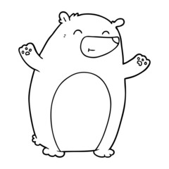 happy cartoon bear