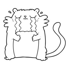 cartoon crying cat