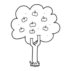cartoon apple tree