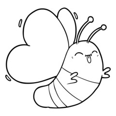 funny cartoon butterfly