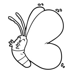 funny cartoon butterfly