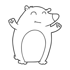 happy cartoon bear