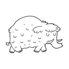 cartoon prehistoric mammoth