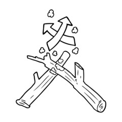 how to start a fire with two sticks