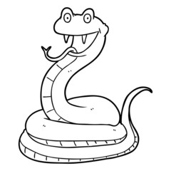 Fototapeta premium cartoon happy snake