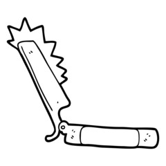 cartoon sharp razor