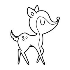 cartoon cute deer
