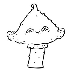 cartoon mushroom with face