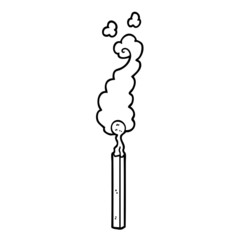cartoon burnt match