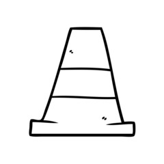 cartoon road traffic cone