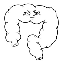 cartoon angry colon