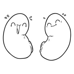 cartoon happy kidneys