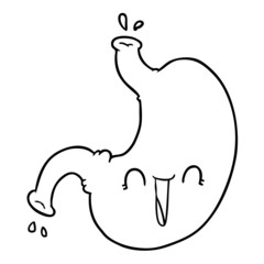 cartoon happy stomach