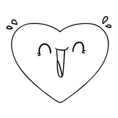 cartoon happy heart