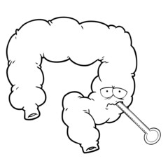 cartoon unhealthy colon