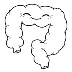 cartoon happy colon