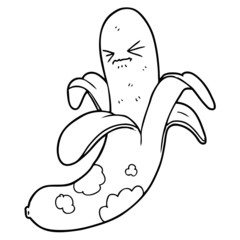 cartoon rotten banana
