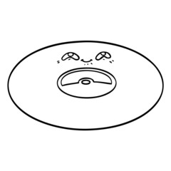 cartoon old vinyl record