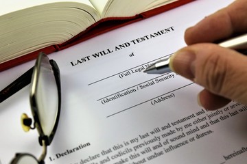 An concept Image of a last will and testament