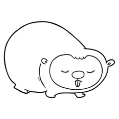 cartoon wombat