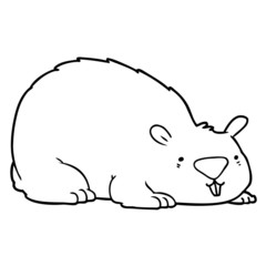 cartoon wombat