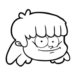 cartoon female face