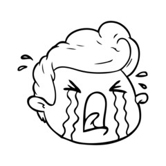 cartoon crying boy