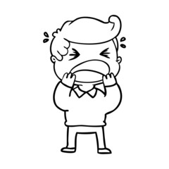 cartoon shouting man