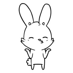curious bunny cartoon