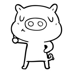 cartoon content pig