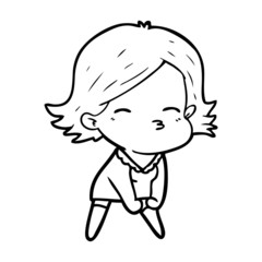 cartoon woman