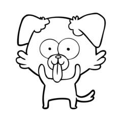 cartoon dog with tongue sticking out