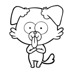 cartoon dog with tongue sticking out