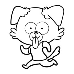 cartoon dog with tongue sticking out