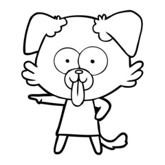 cartoon dog with tongue sticking out
